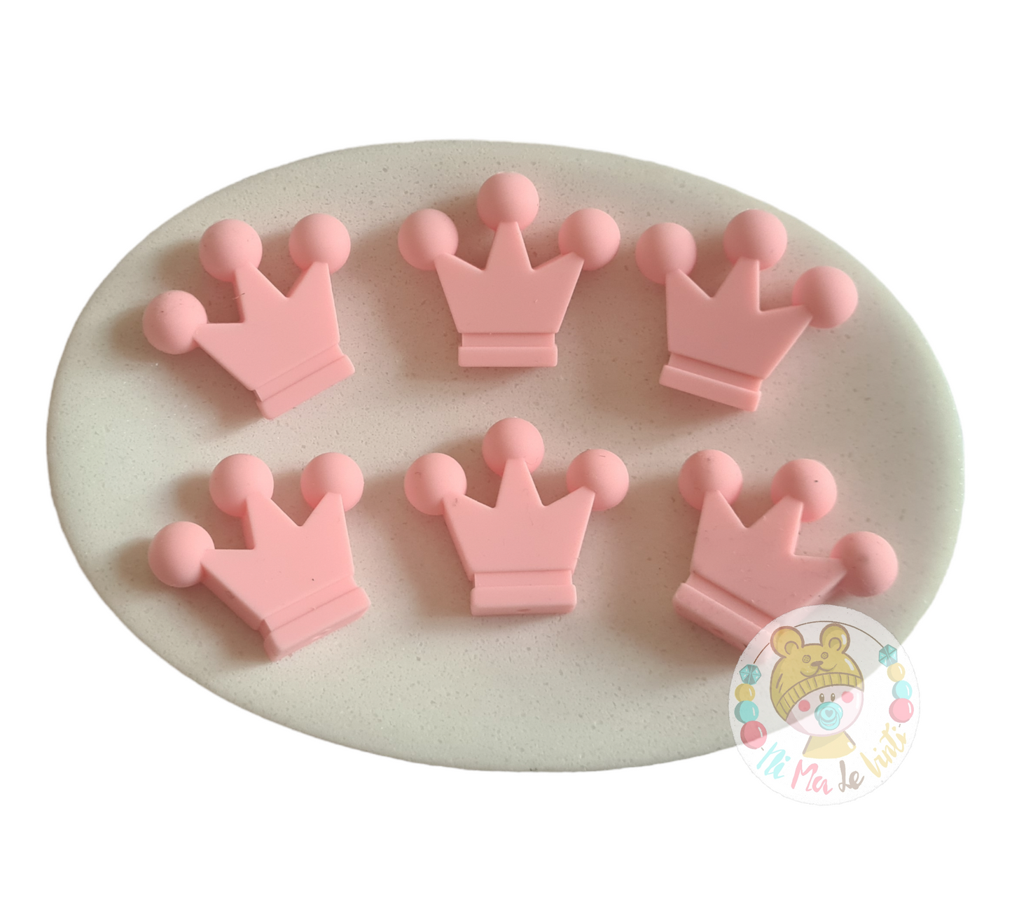 Crown silicone beads