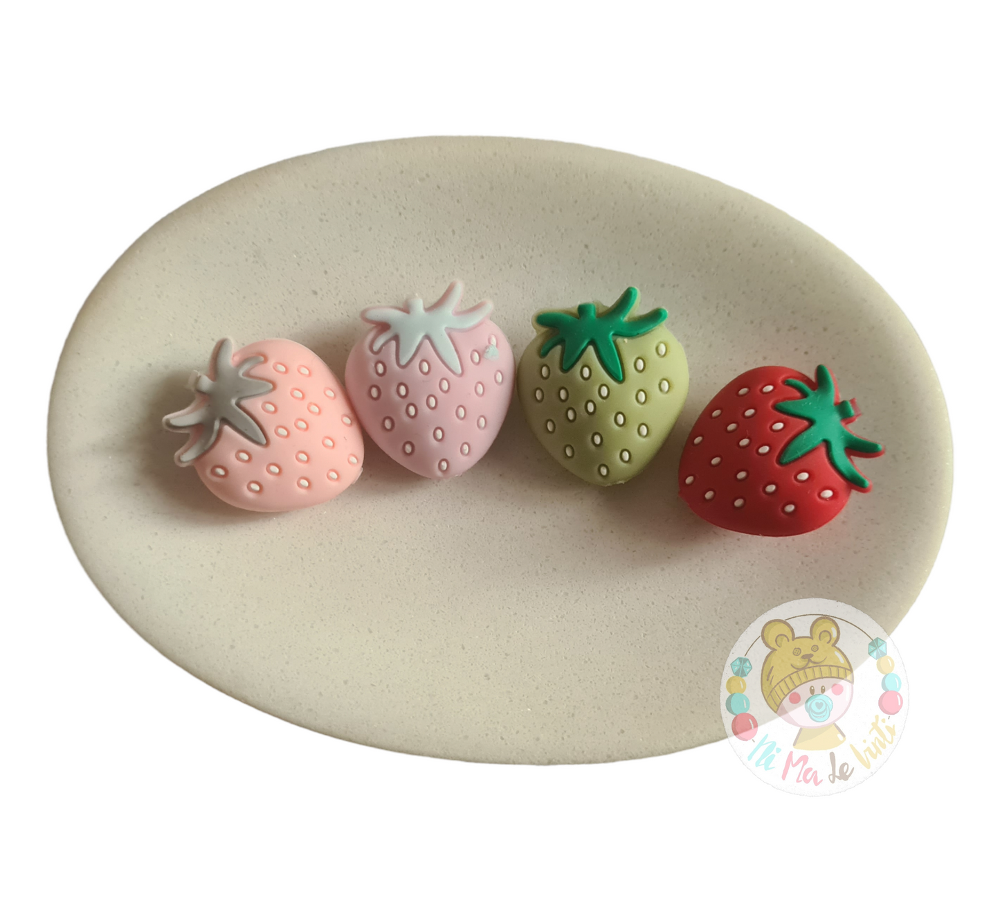Strawberry Silicone Beads