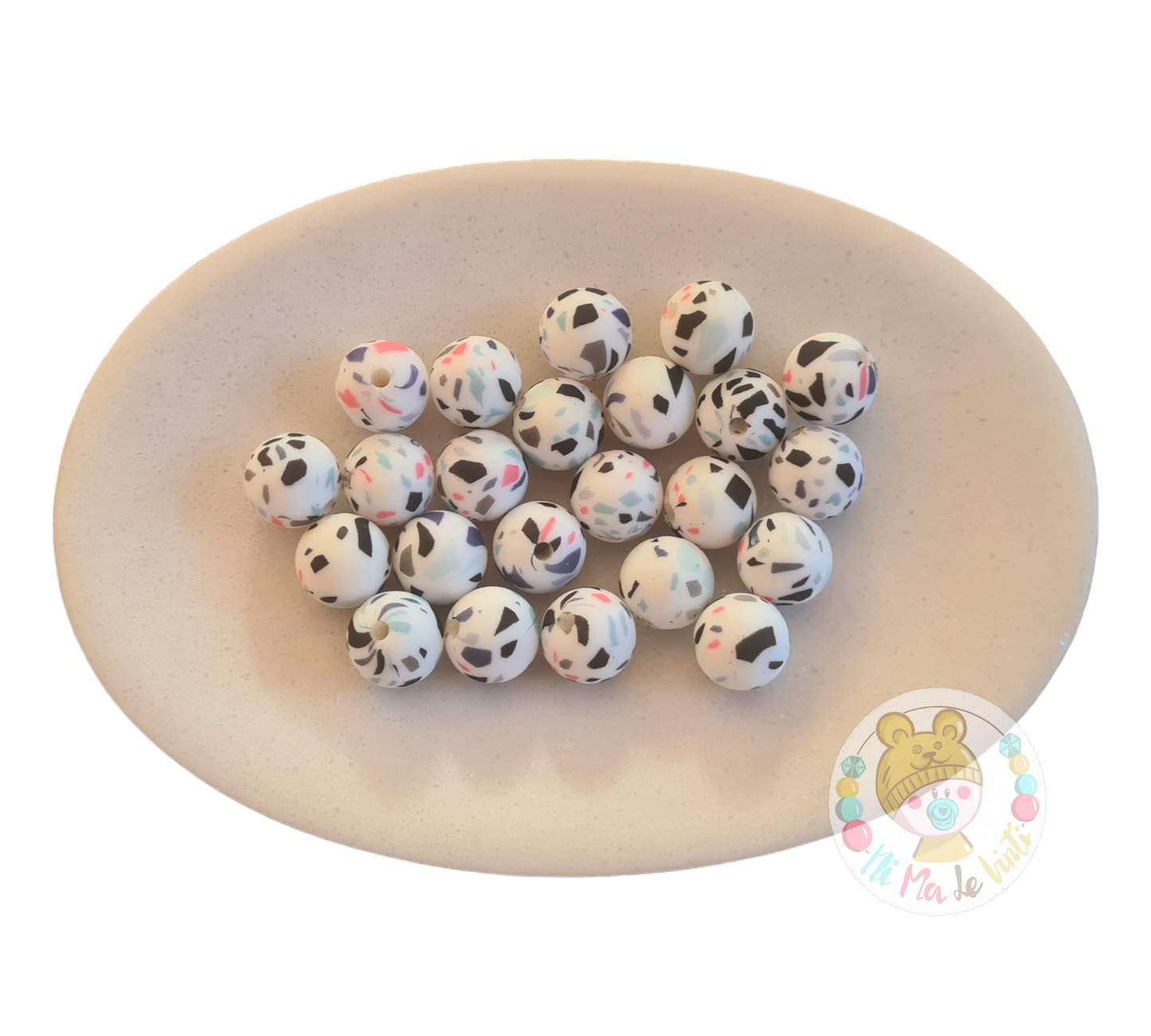 Print 12mm Silicone Beads