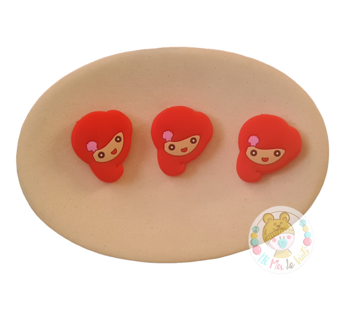 Mermaid Head Silicone Beads