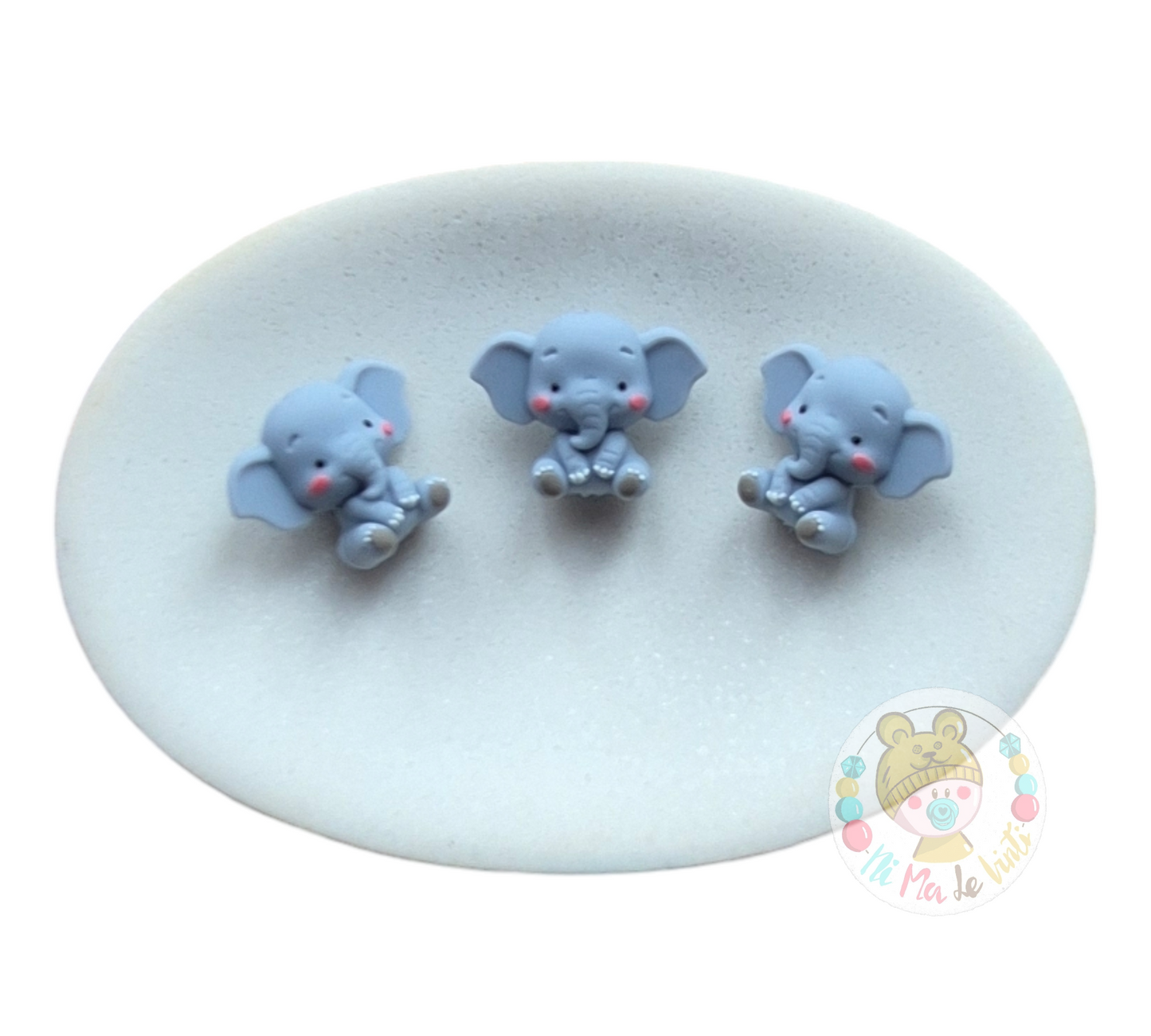 3D Elephant Silicone Beads