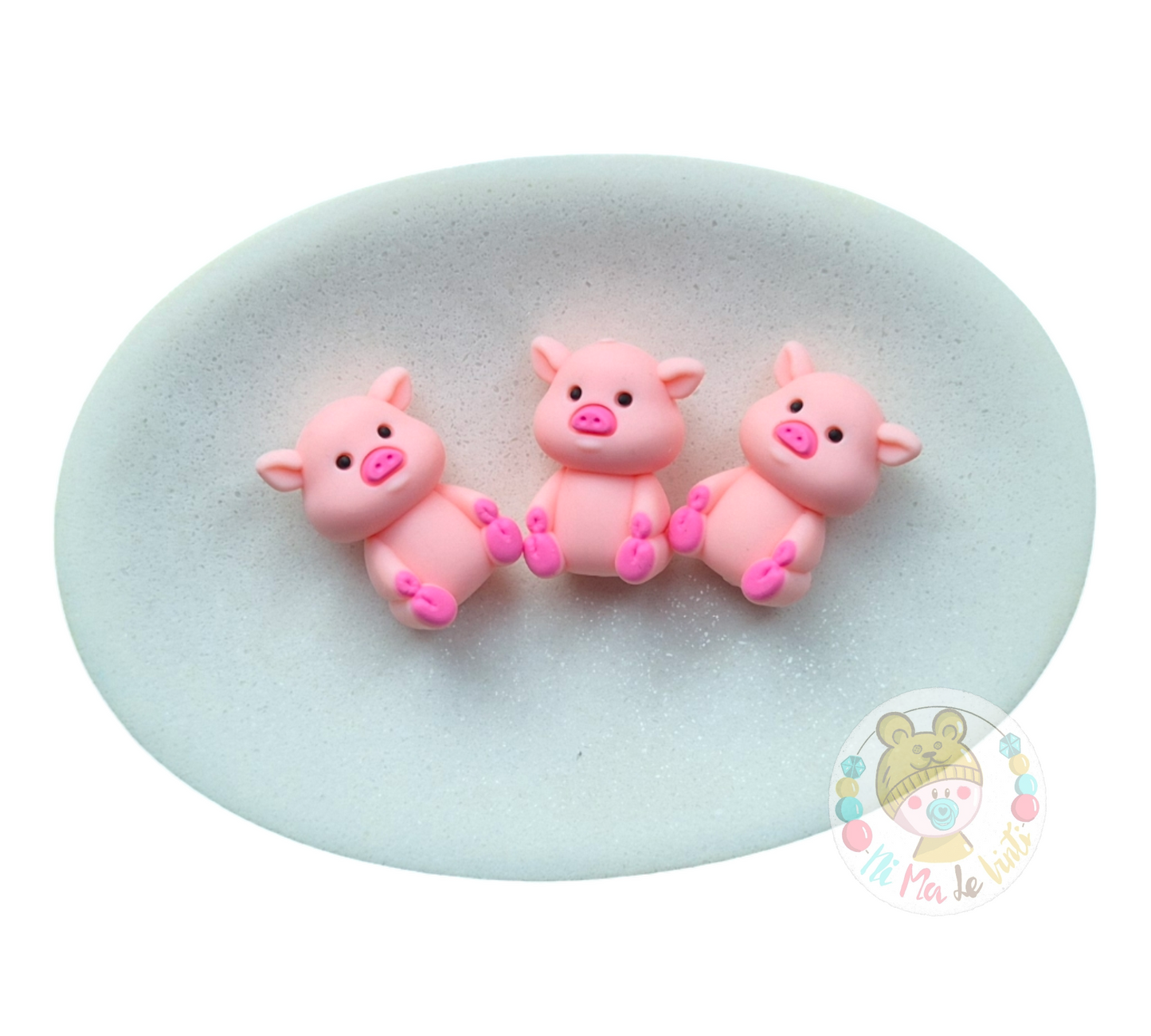 3D Pig Silicone Beads