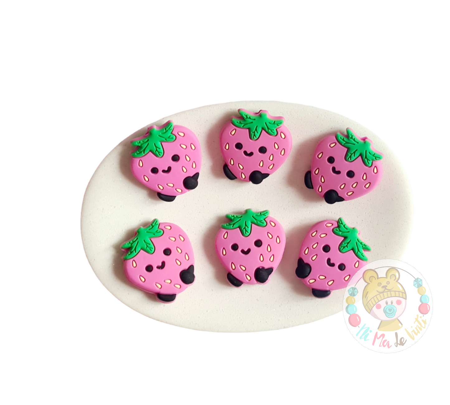 Strawberry Silicone Beads