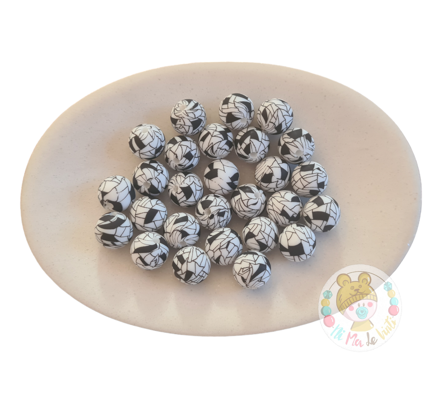 Print 12mm Silicone Beads