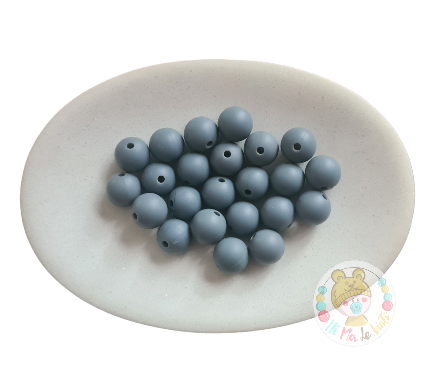 Dark Grey 12mm Beads