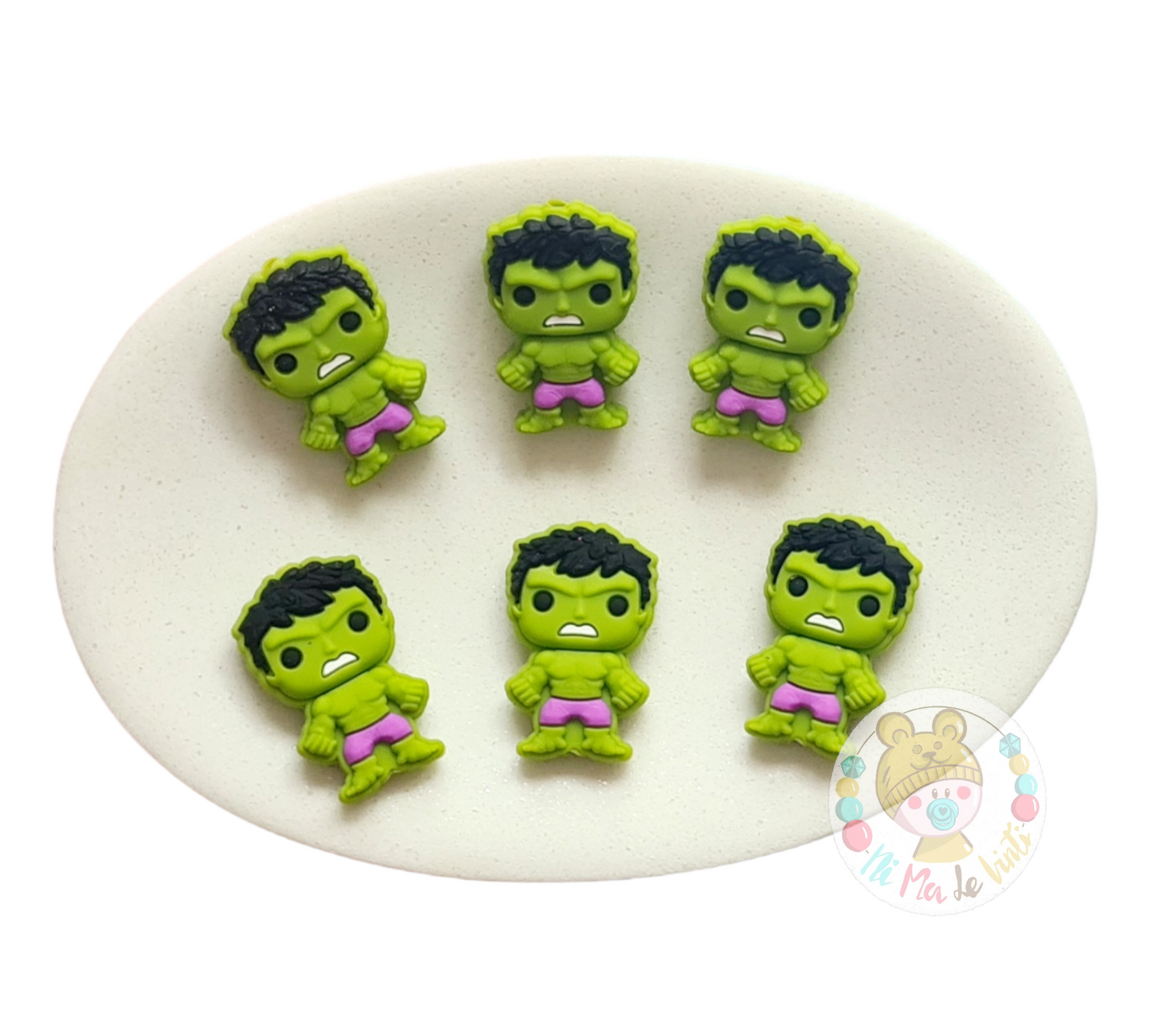 Hulk Focal Silicone Bead