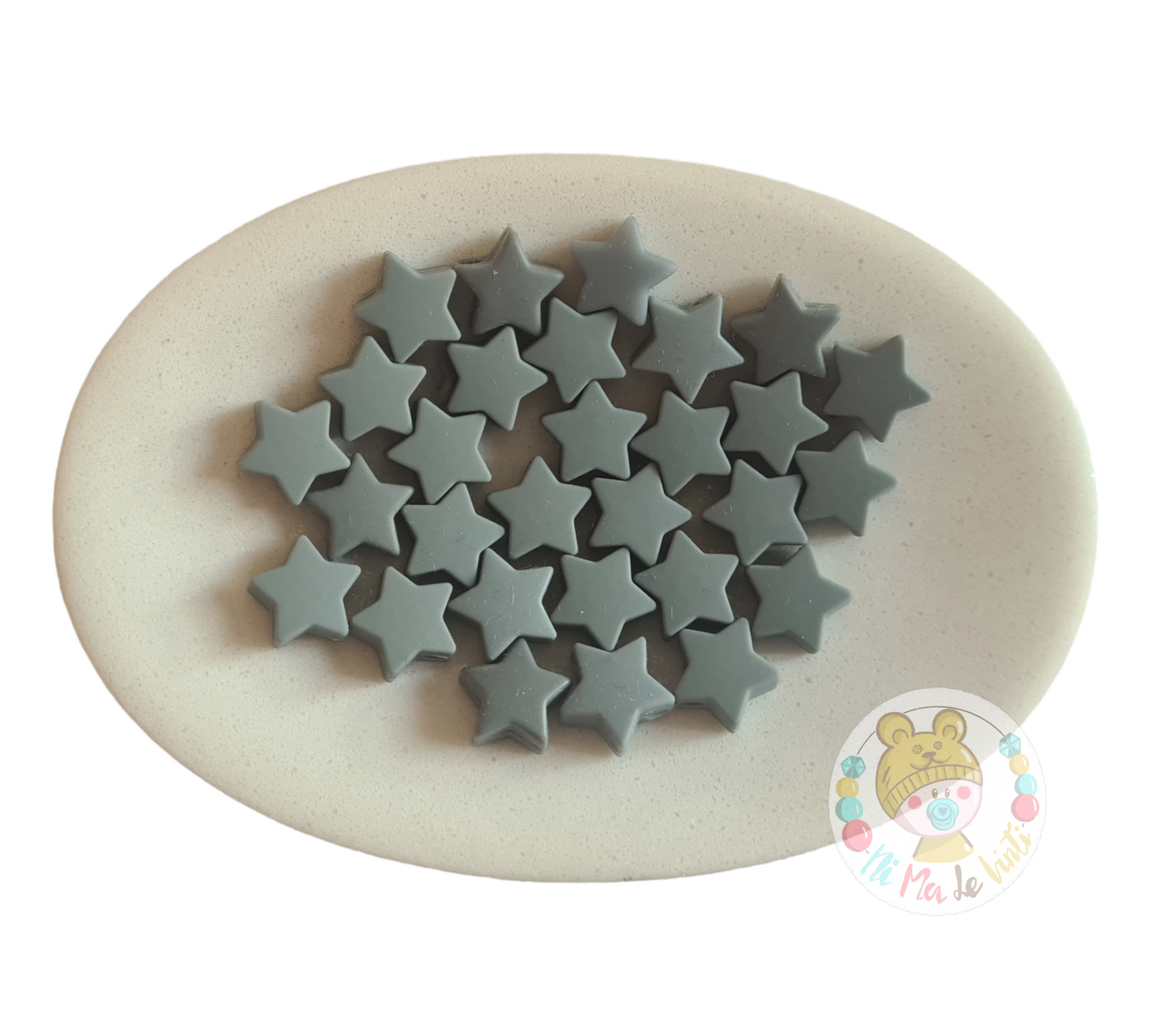14mm silicone star beads