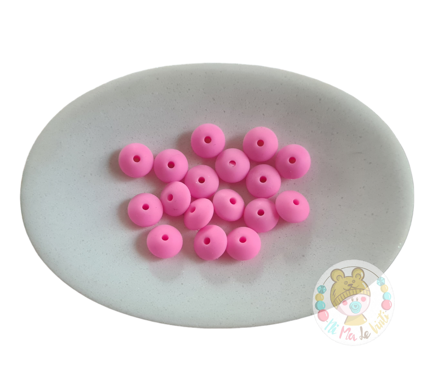 12mm Lentil Beads- PInk