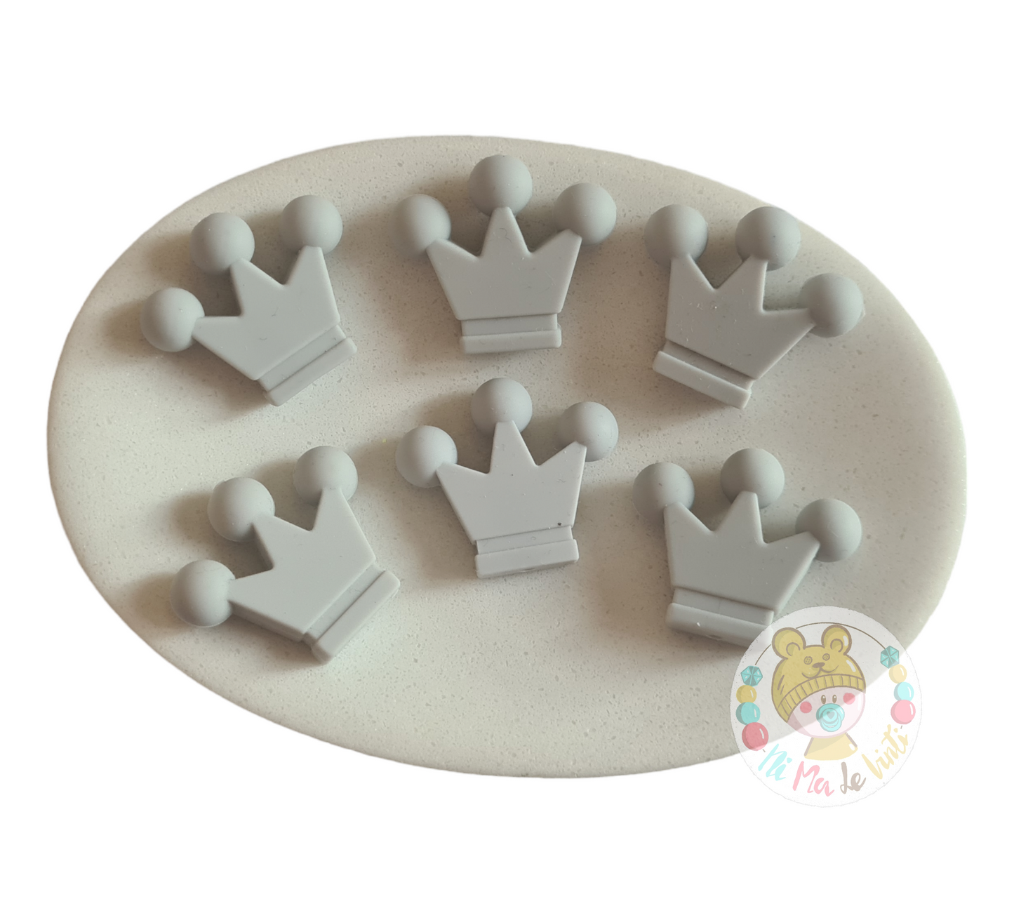 Crown silicone beads