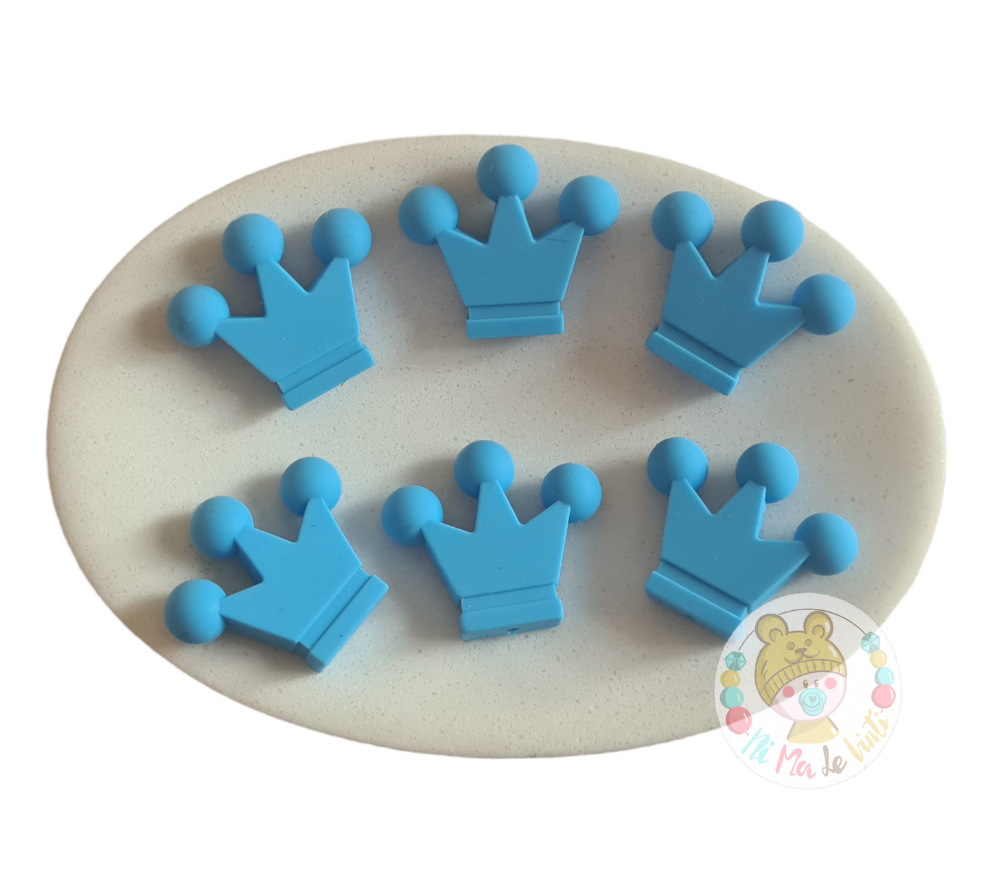 Crown silicone beads