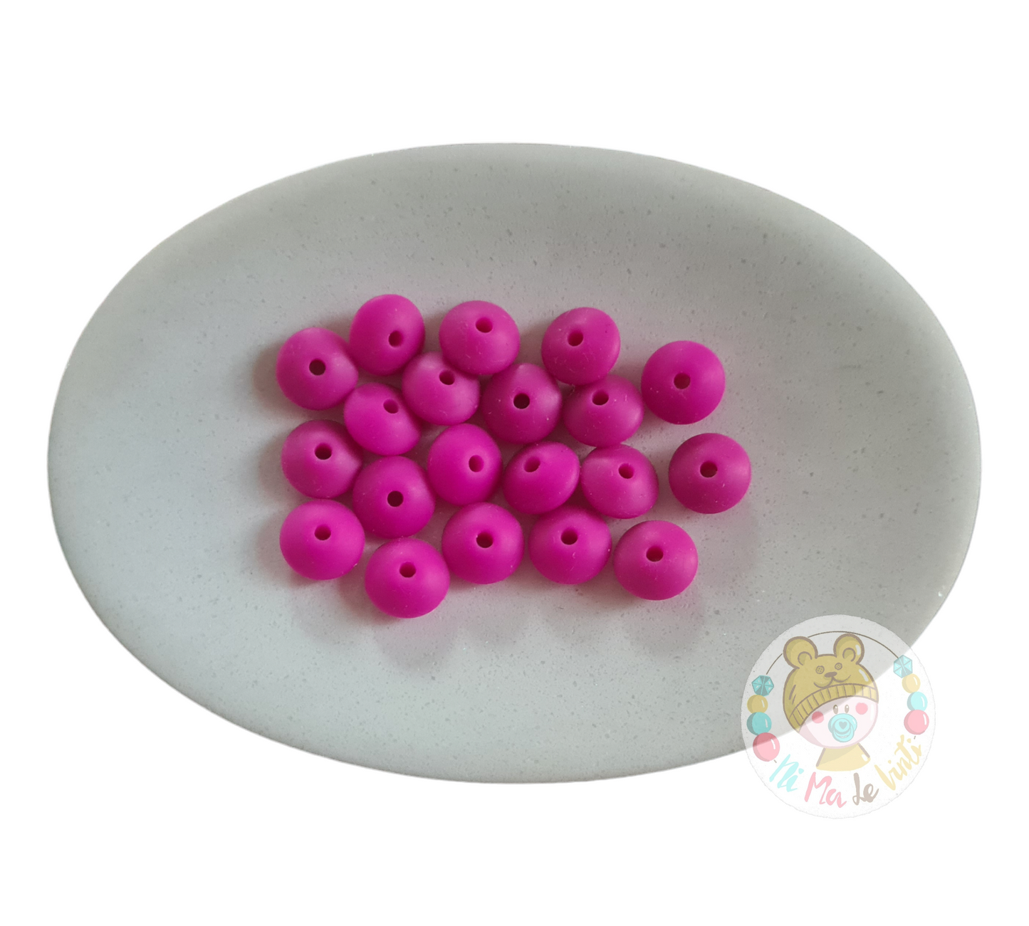 12mm Lentil Beads - Violet Red