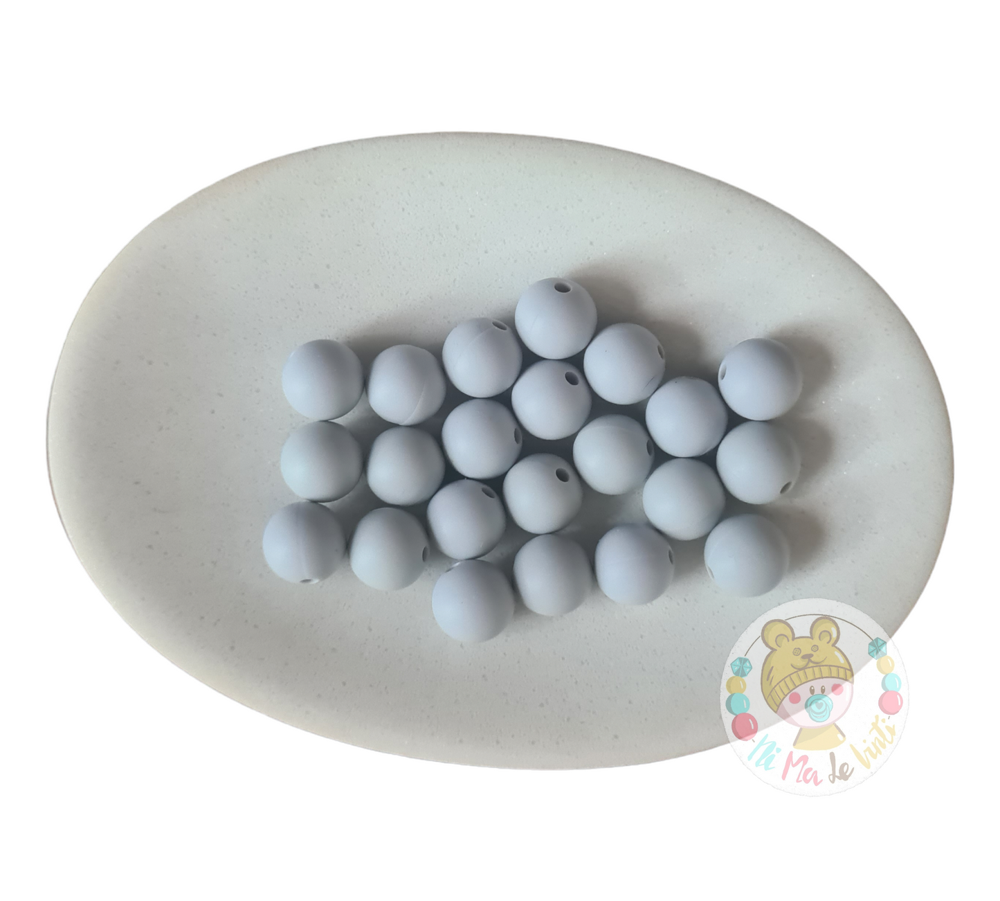 Light Grey 12mm Beads