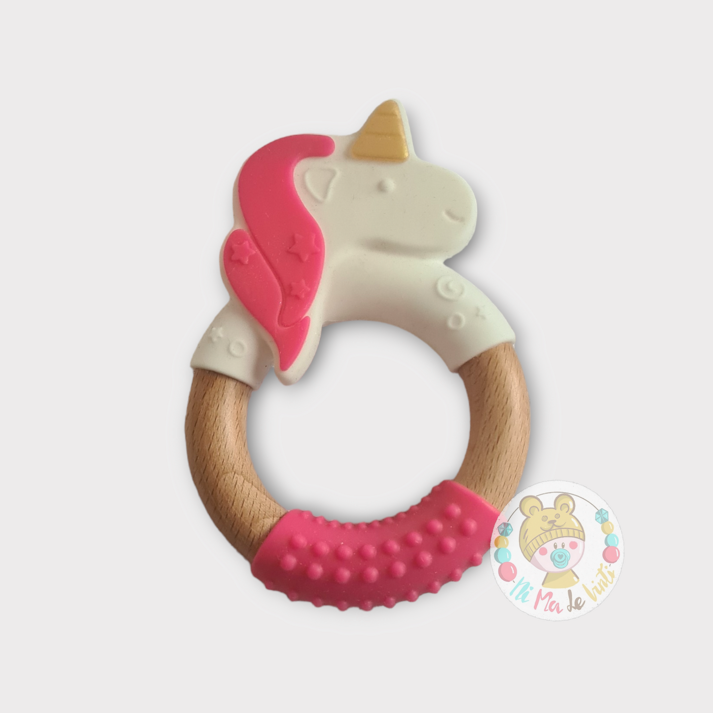 Unicorn Wooden/Silicone Teether
