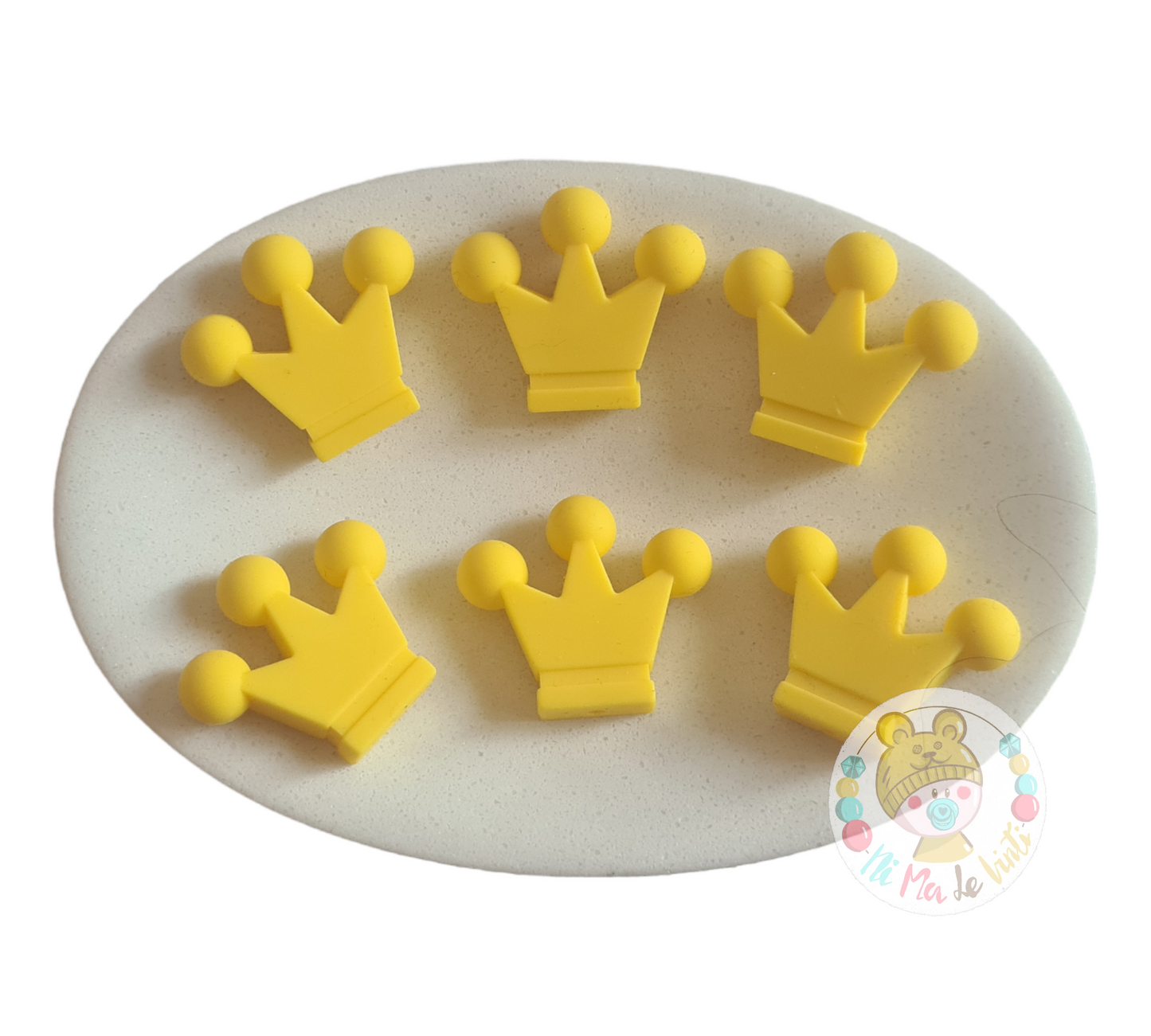 Crown silicone beads