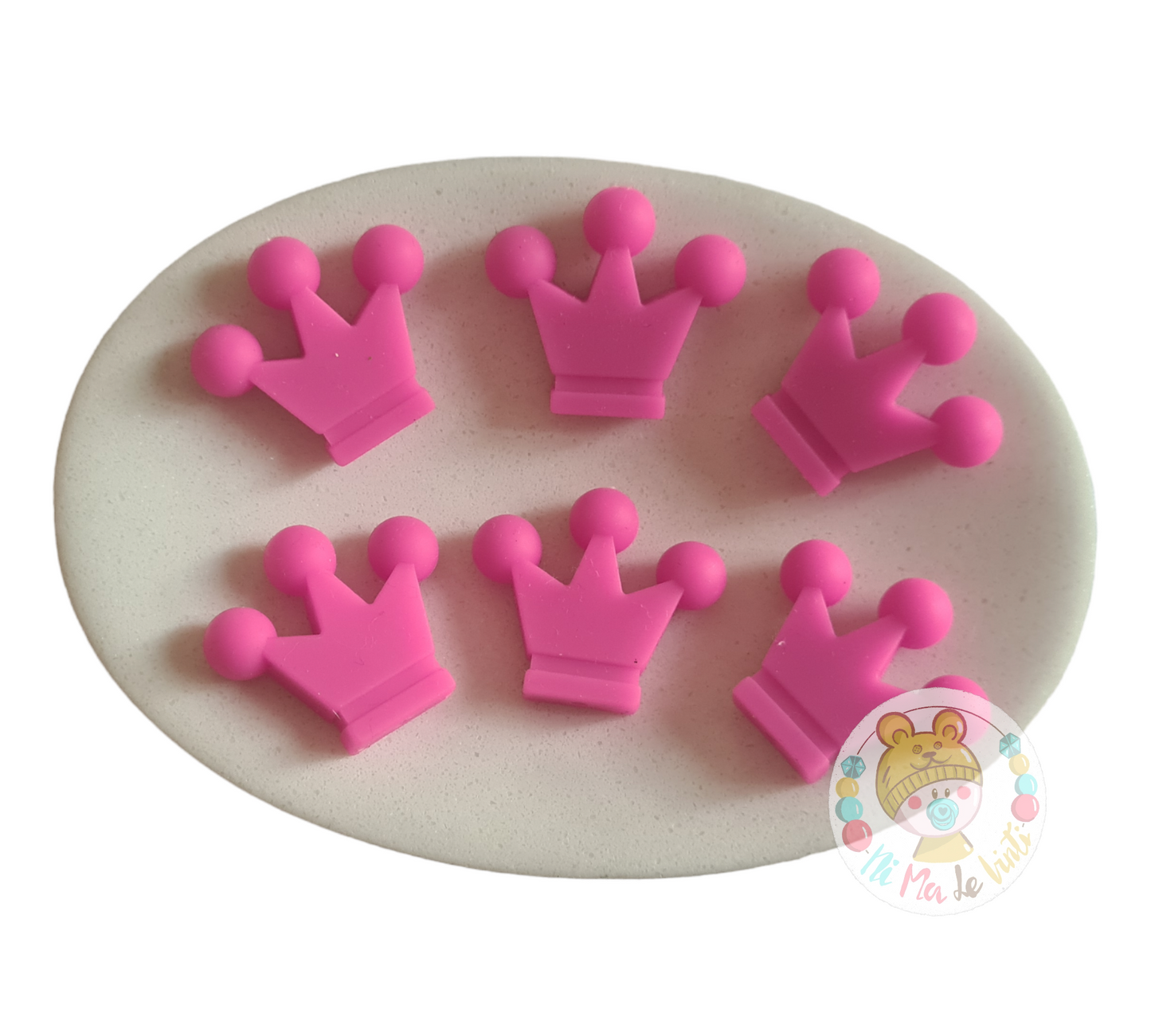 Crown silicone beads