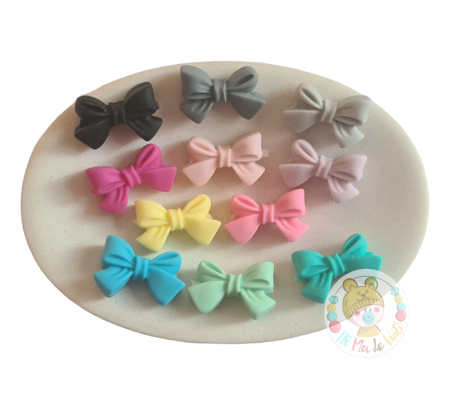 Bow Silicone Bead