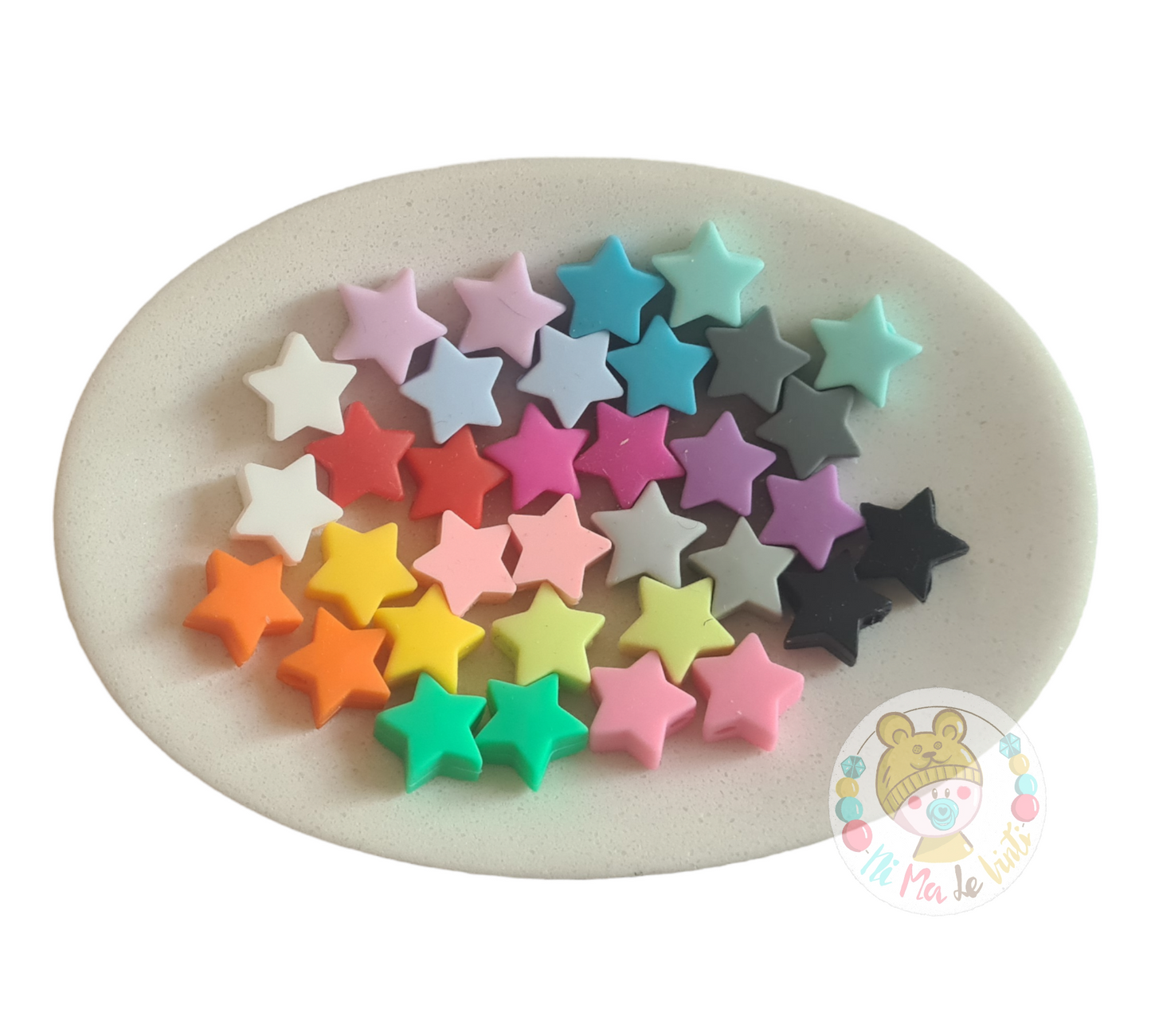 14mm silicone star beads