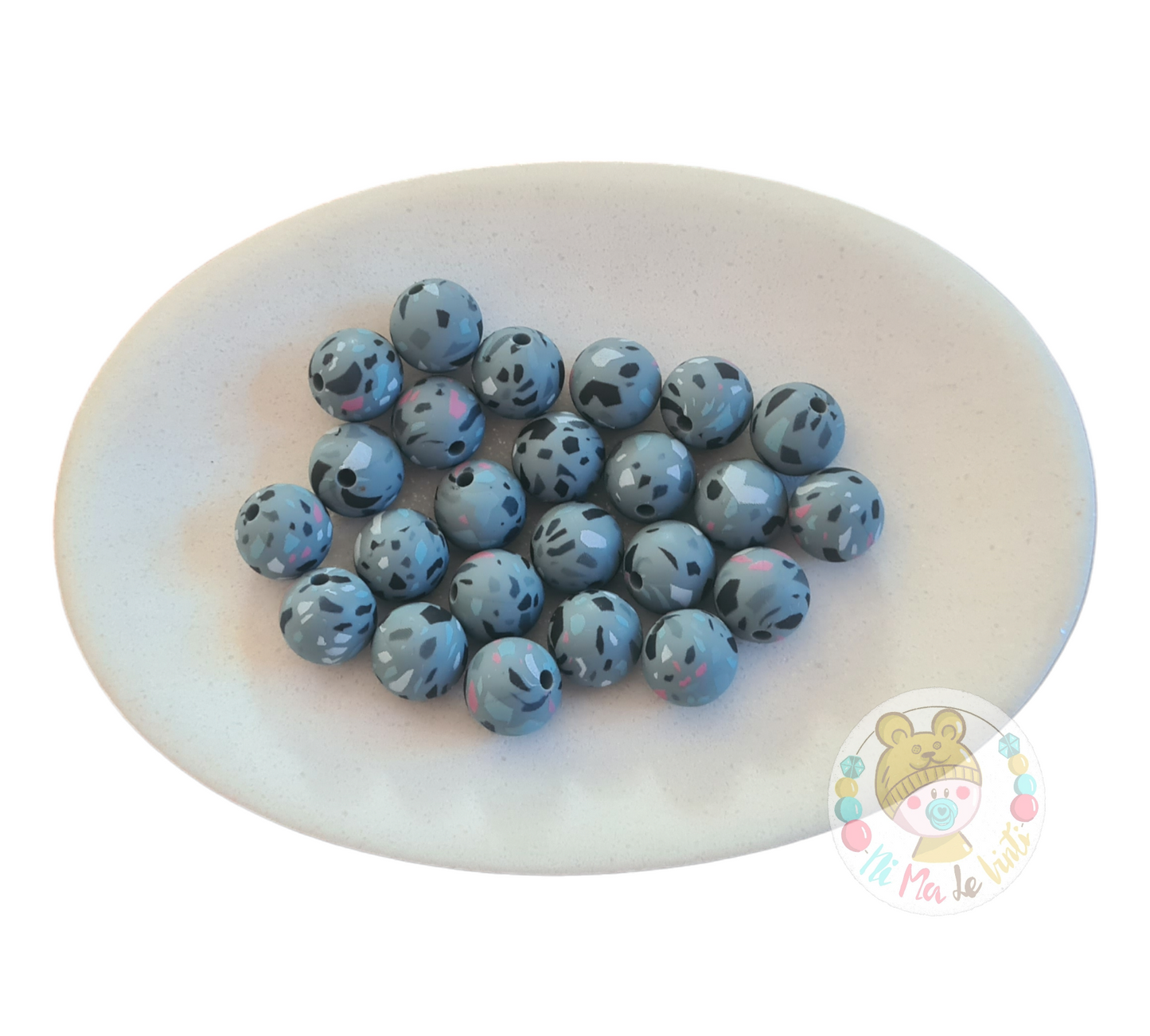 Print 12mm Silicone Beads