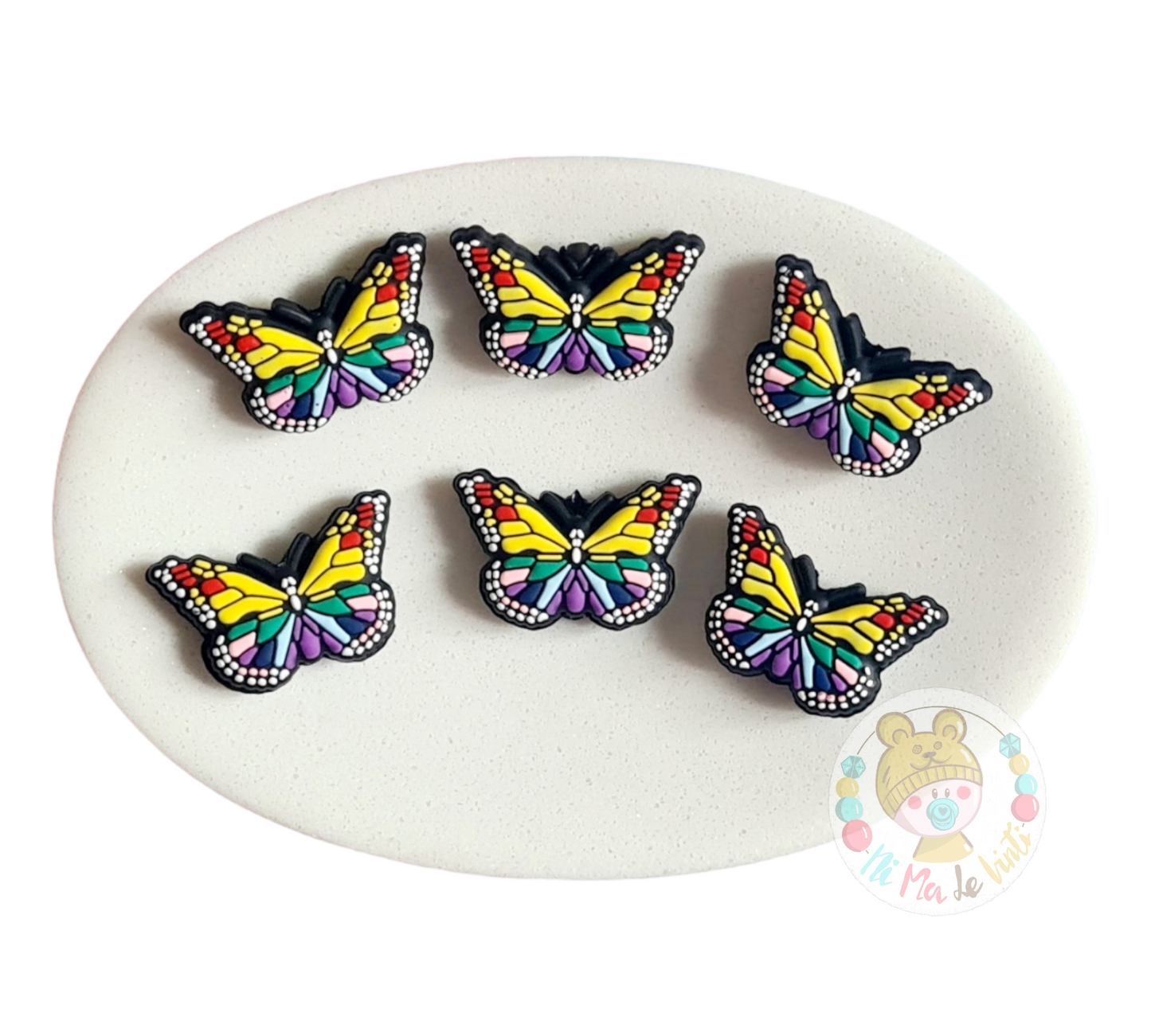 Butterfly Focal Silicone Beads