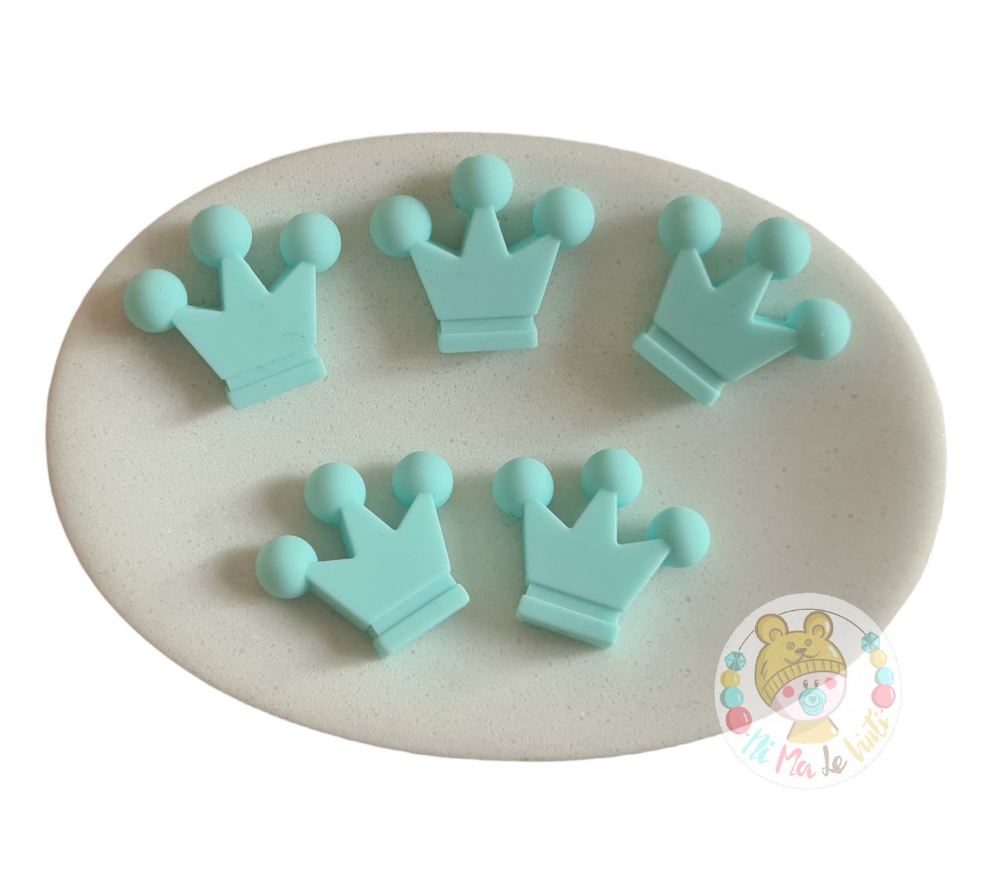 Crown silicone beads