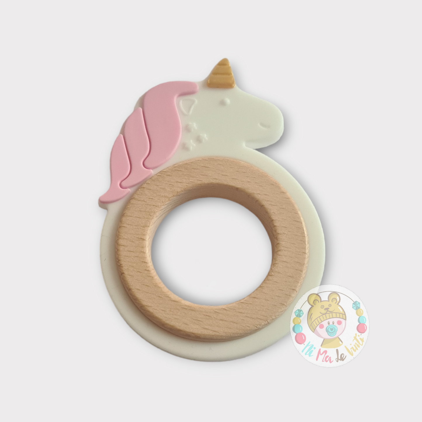Unicorn Wooden/Silicone Teether