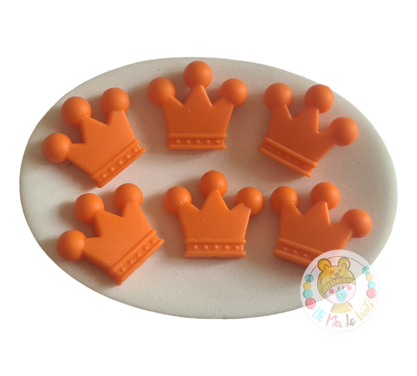 Crown silicone beads