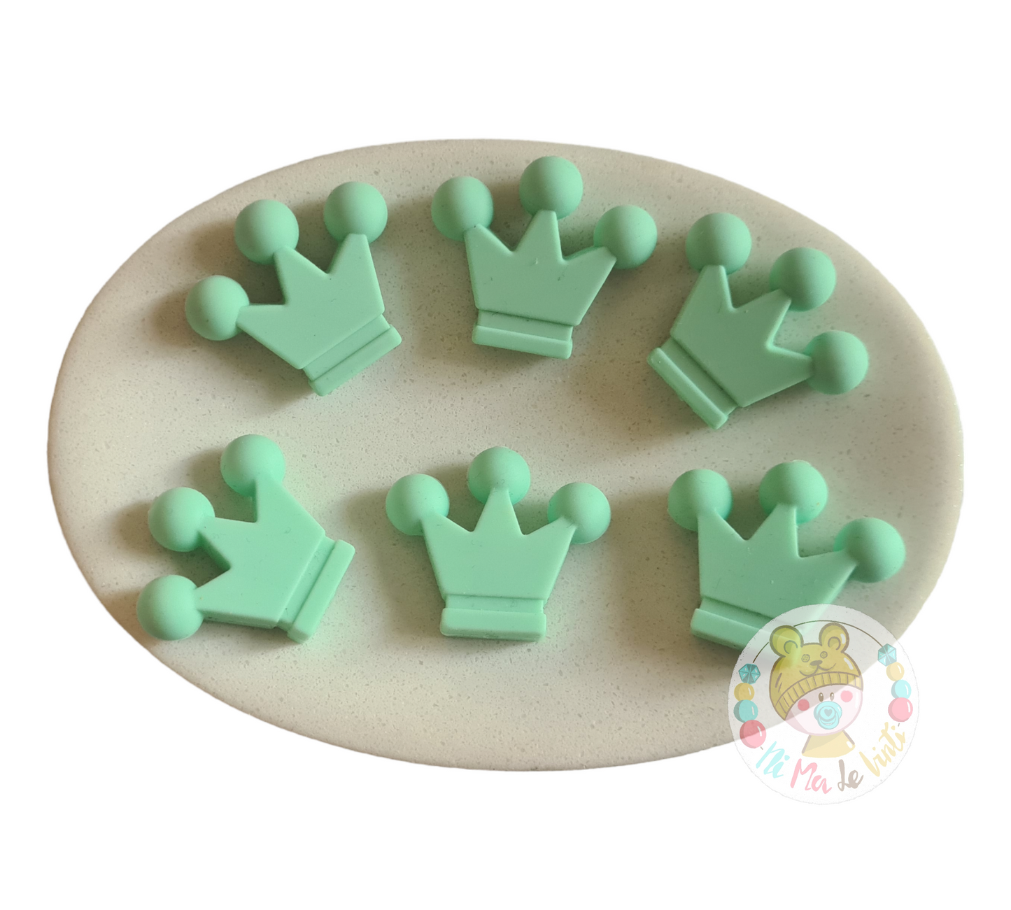Crown silicone beads