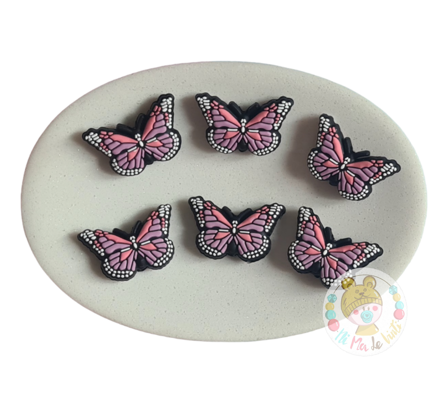 Butterfly Focal Silicone Beads