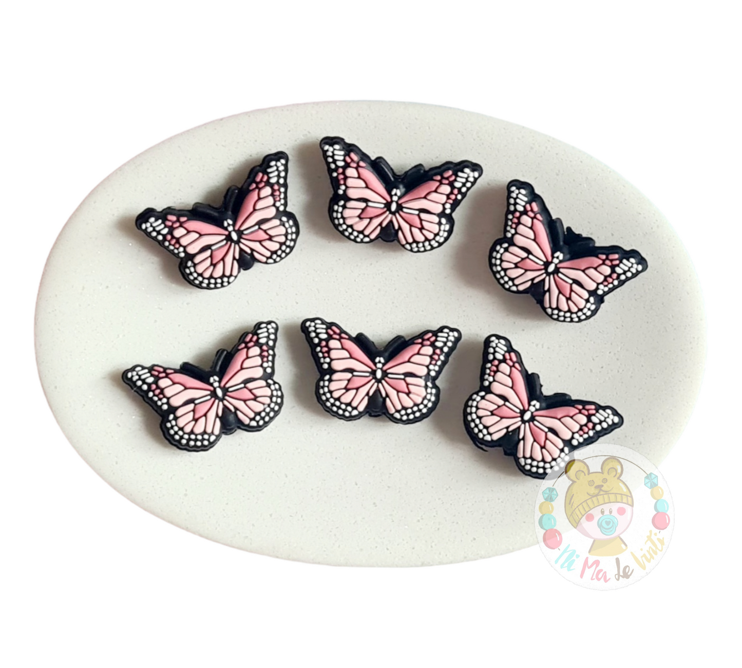Butterfly Focal Silicone Beads