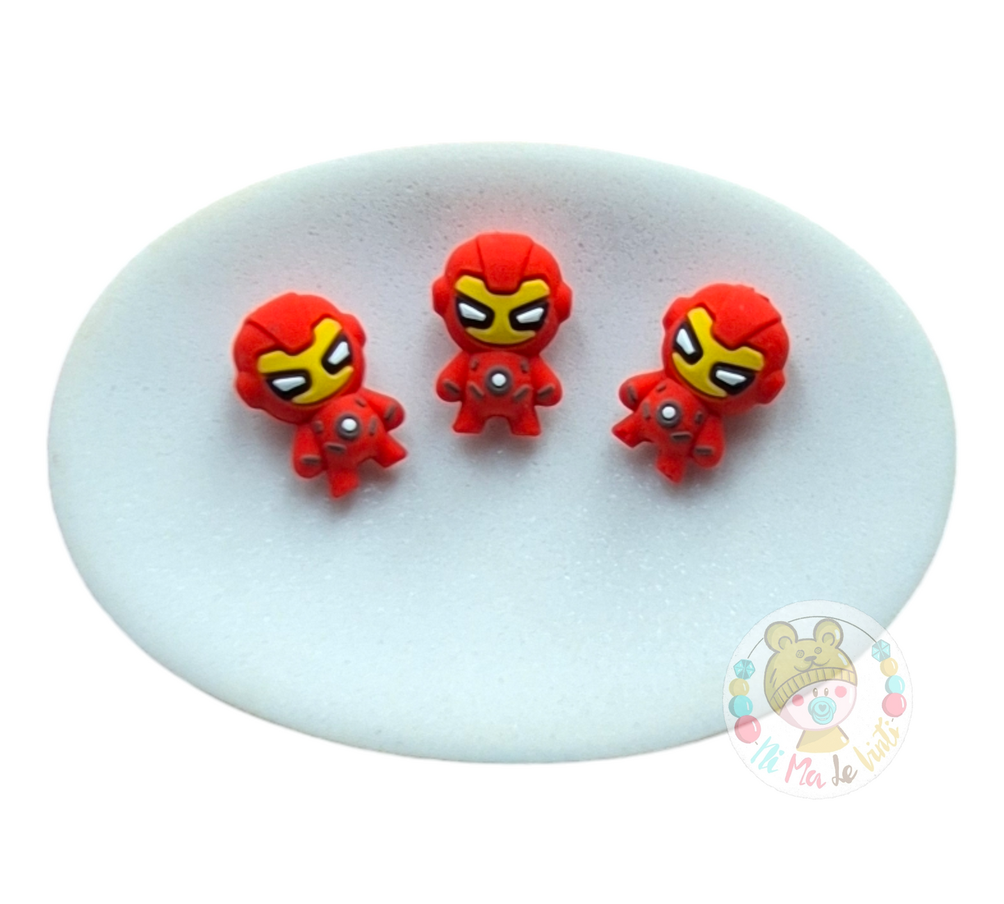 3D Iron Man Silicone Beads
