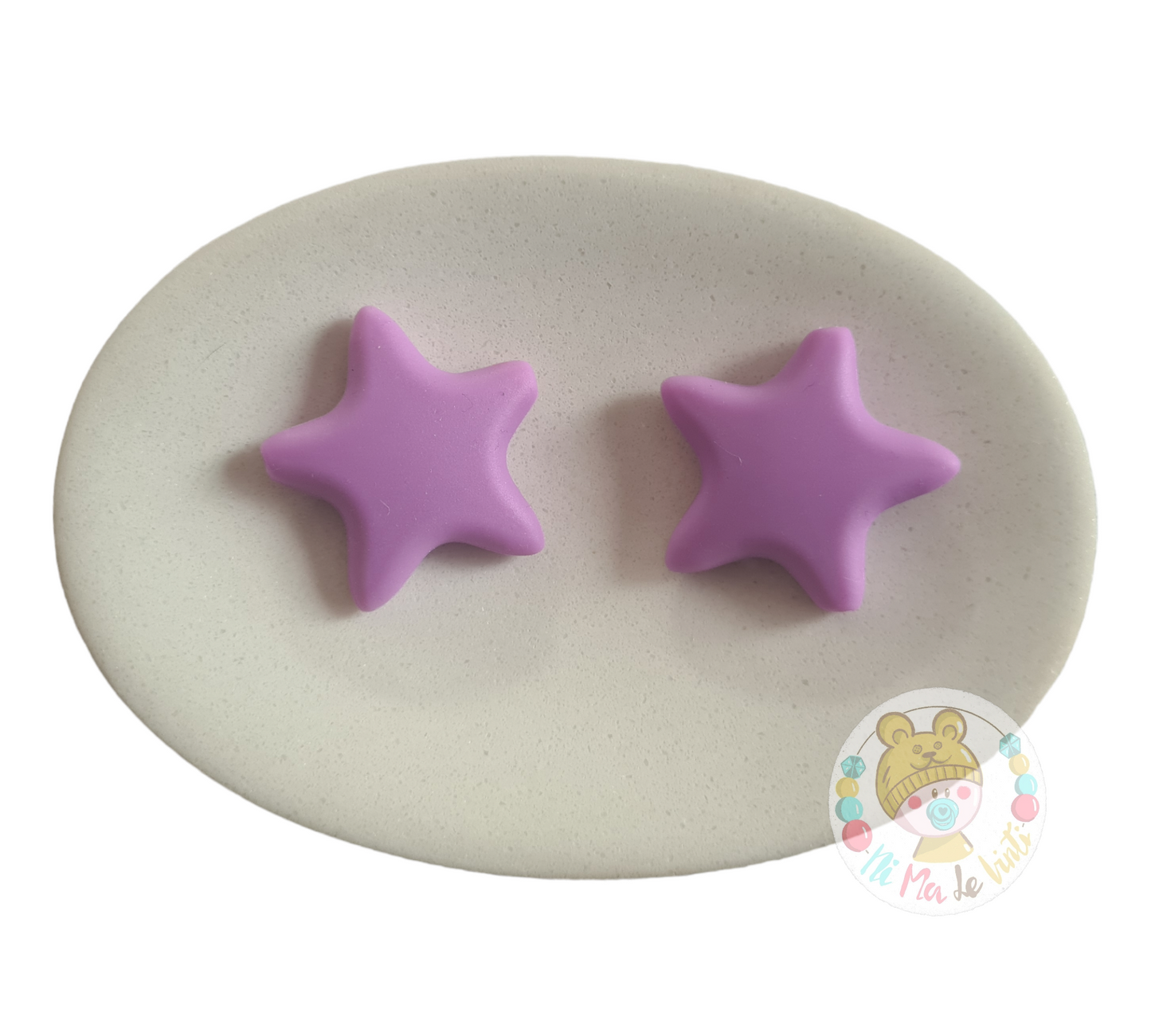 Large stars silicone beads