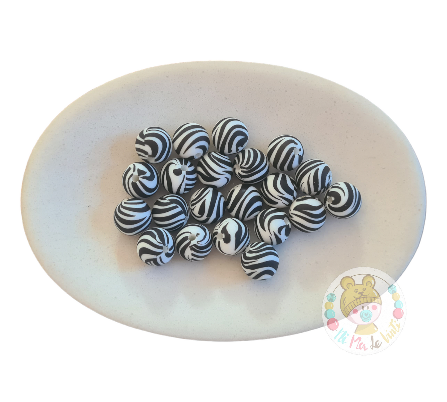 Print 12mm Silicone Beads