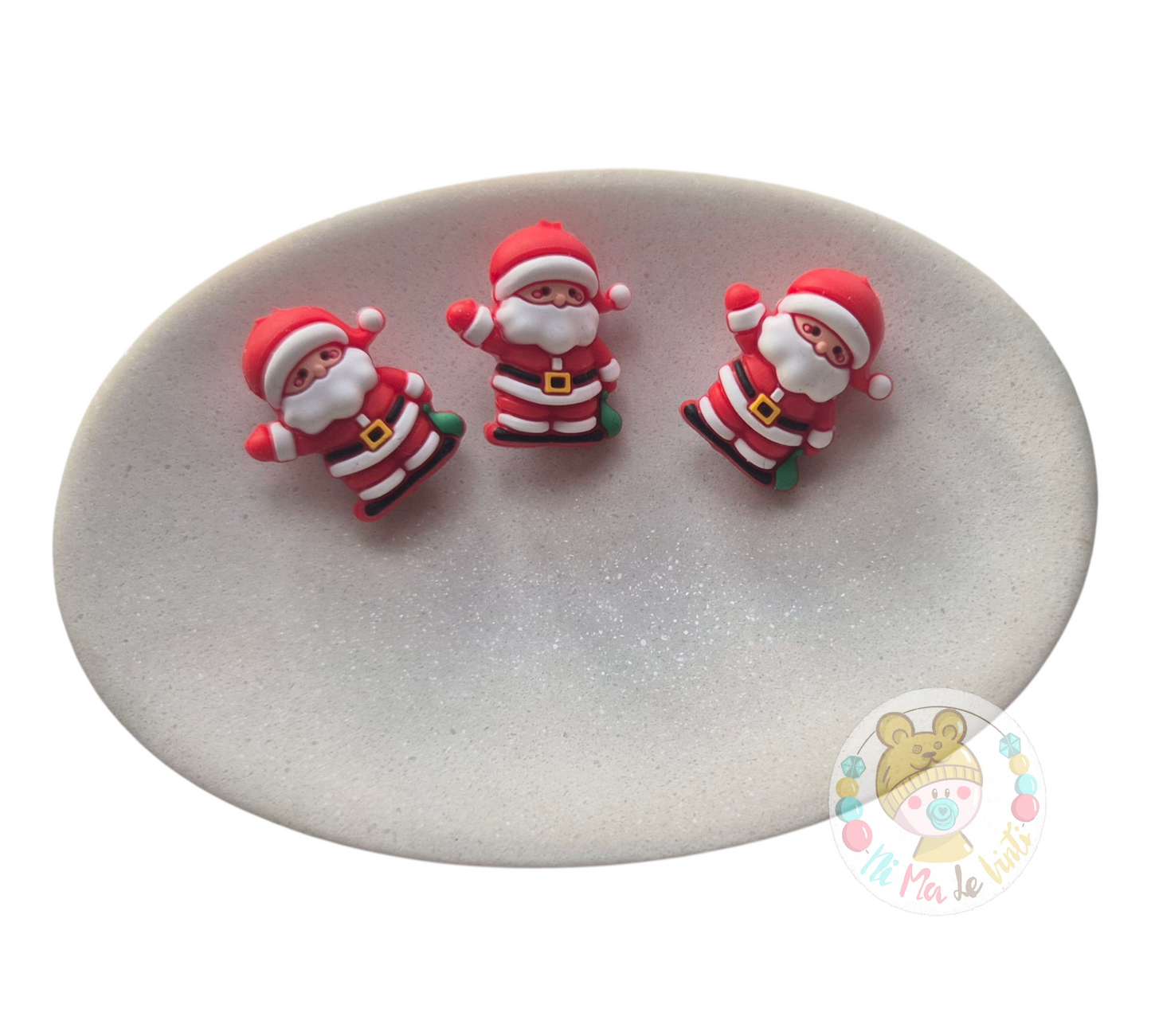Santa 3D Silicone Beads