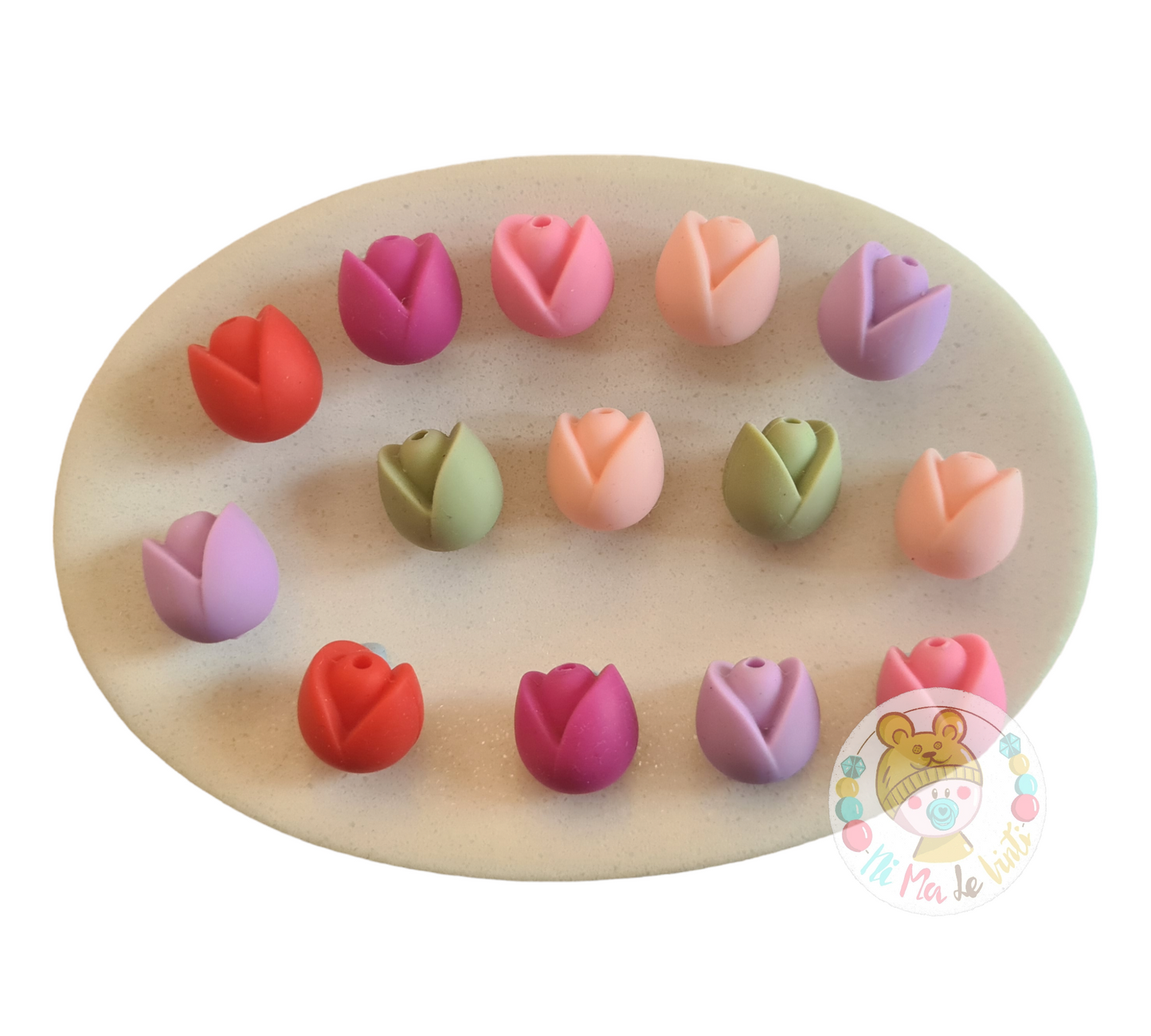 Tulip Flower Silicone Bead
