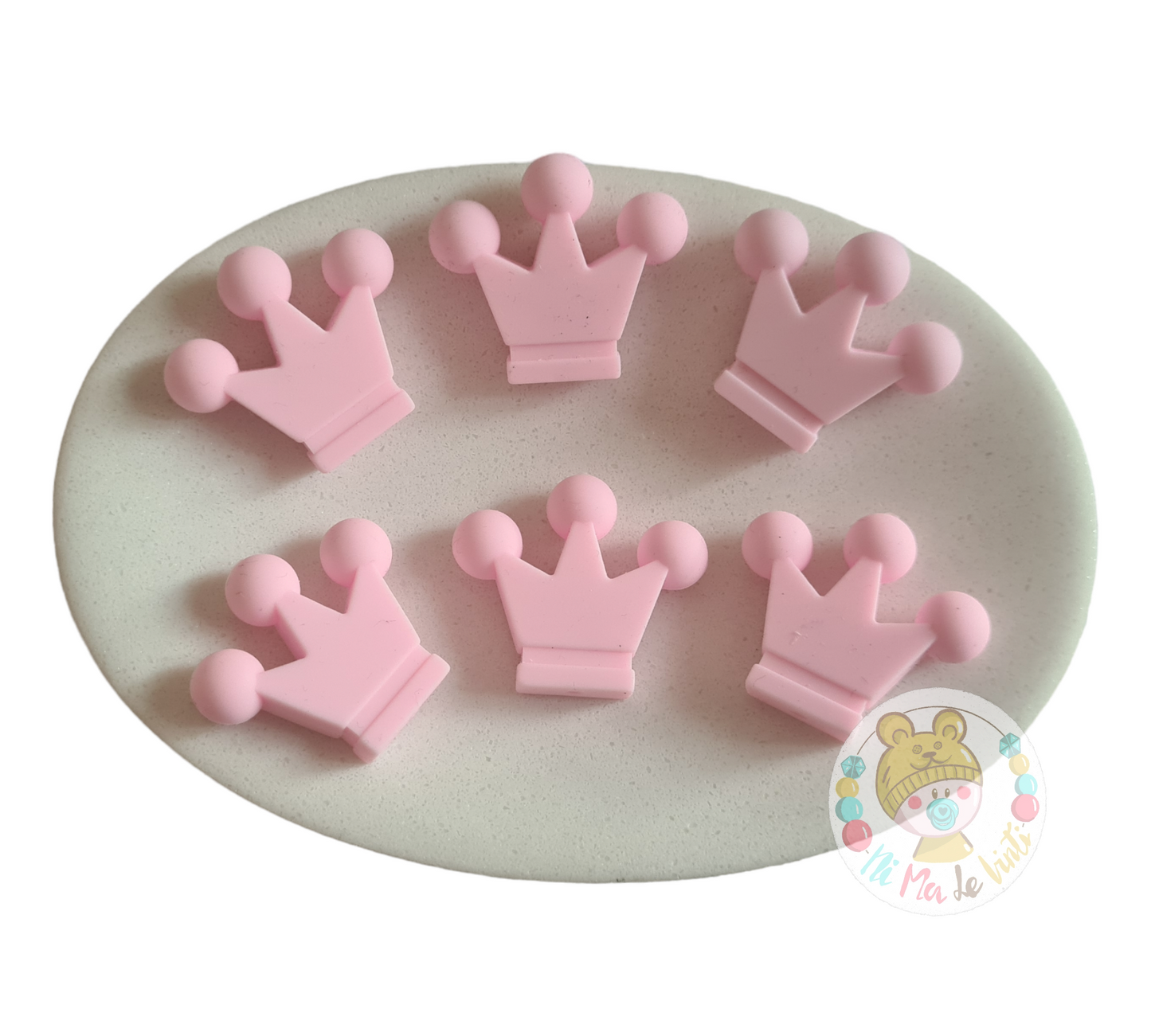 Crown silicone beads