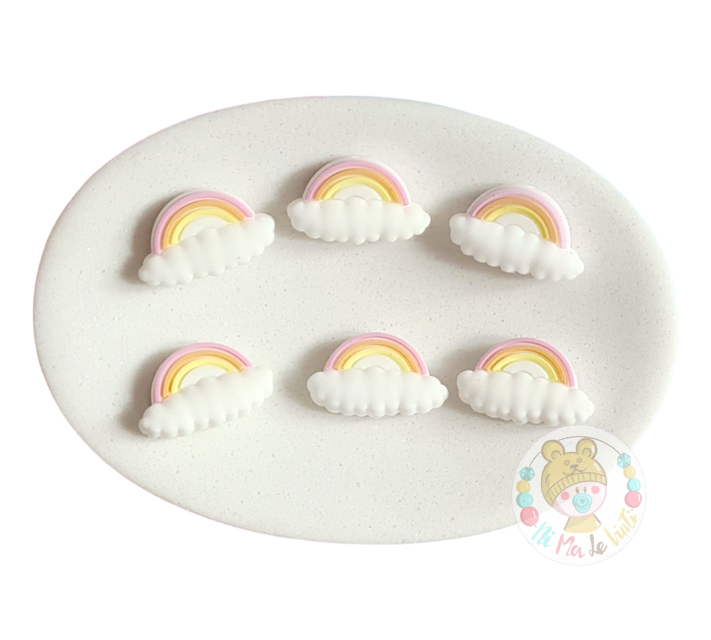 Rainbow silicone beads