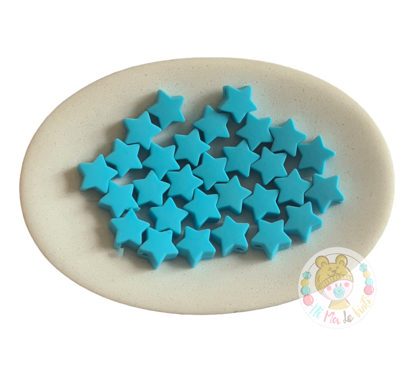 14mm silicone star beads