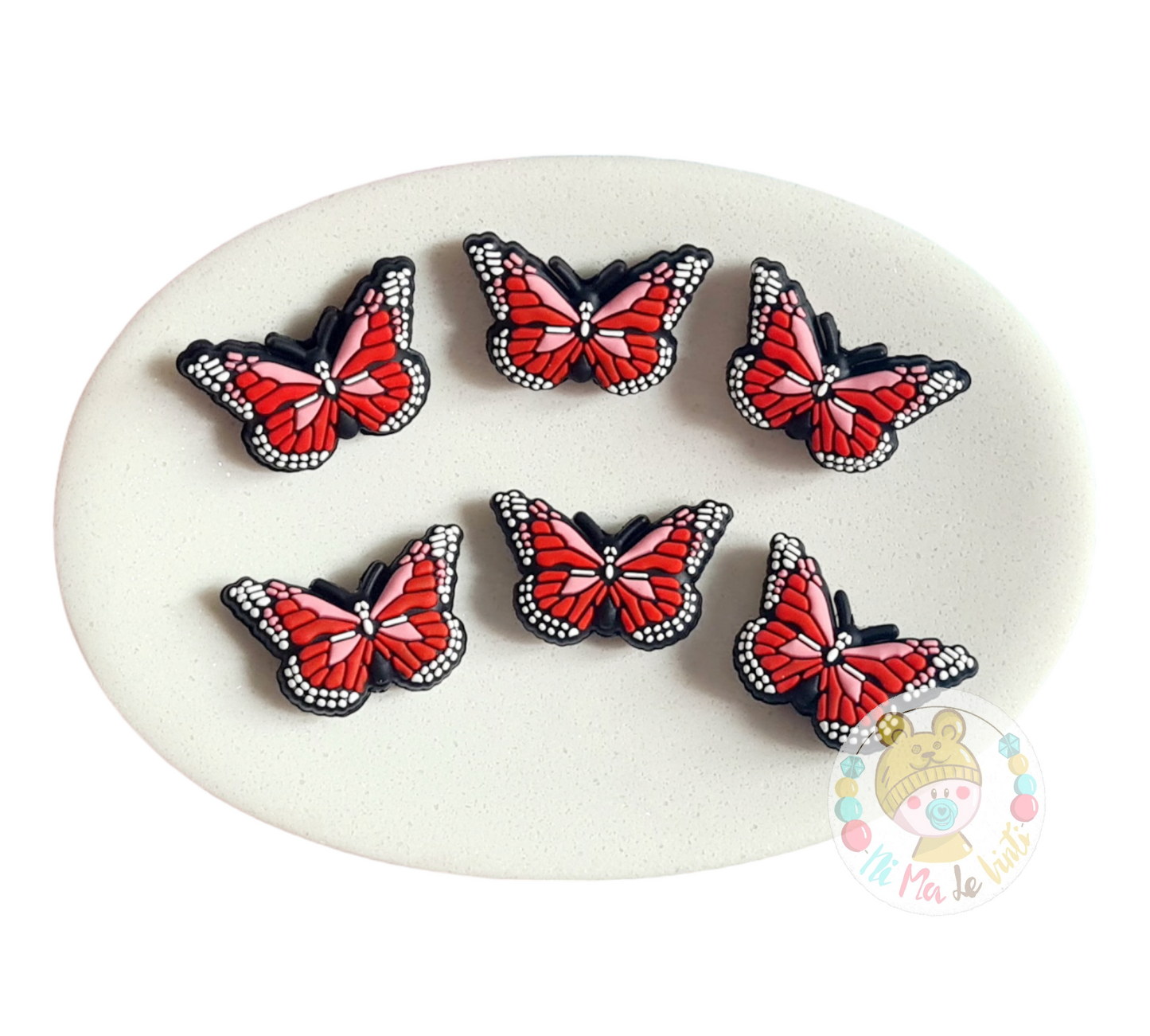 Butterfly Focal Silicone Beads