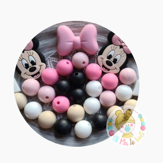Special Silicone Bead Set with Minnie Mouse
