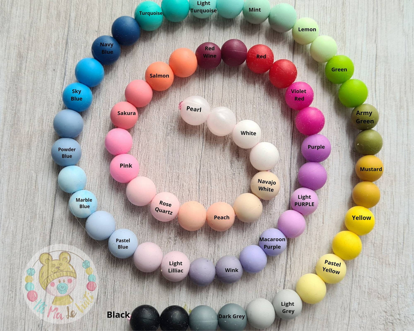 12mm 20 Pcs Silicone Bead Set/ BPA Free Silicone beads/ BPA free/Round silicone beads/DIY Silicone Beads
