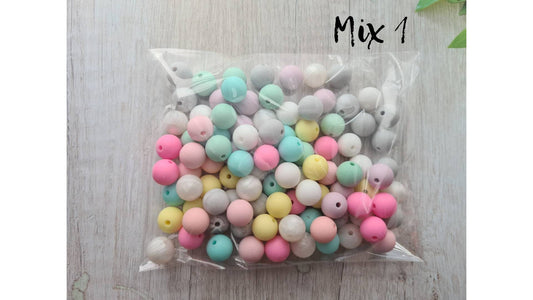 12 mm Round silicone beads / 50 PCS Set / Round Silicone Beads/ BPA free/ Silicone beads set/DIY Silicone Beads