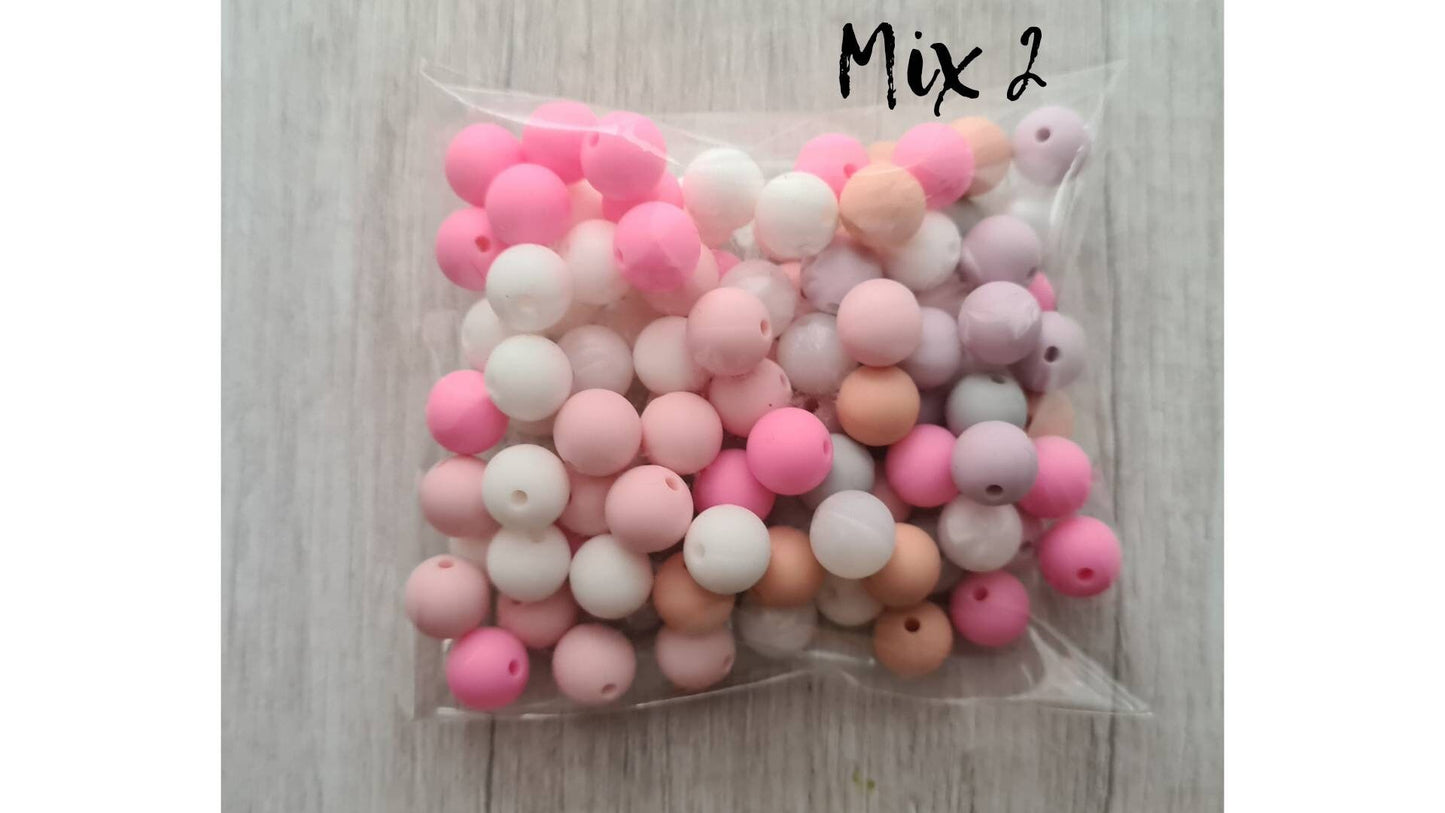 9mm Round silicone beads / 50 PCS Set / Round Silicone Beads/ BPA free/ Silicone beads set/DIY Silicone Beads