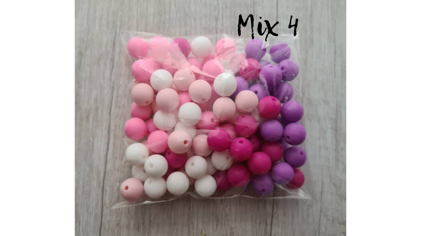 9mm Round silicone beads / 50 PCS Set / Round Silicone Beads/ BPA free/ Silicone beads set/DIY Silicone Beads