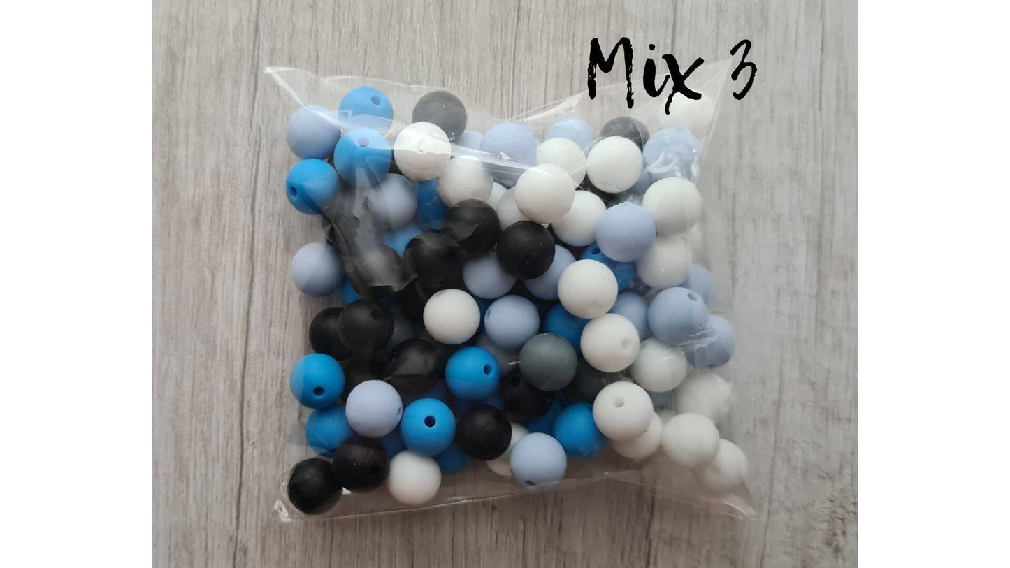 9mm Round silicone beads / 50 PCS Set / Round Silicone Beads/ BPA free/ Silicone beads set/DIY Silicone Beads