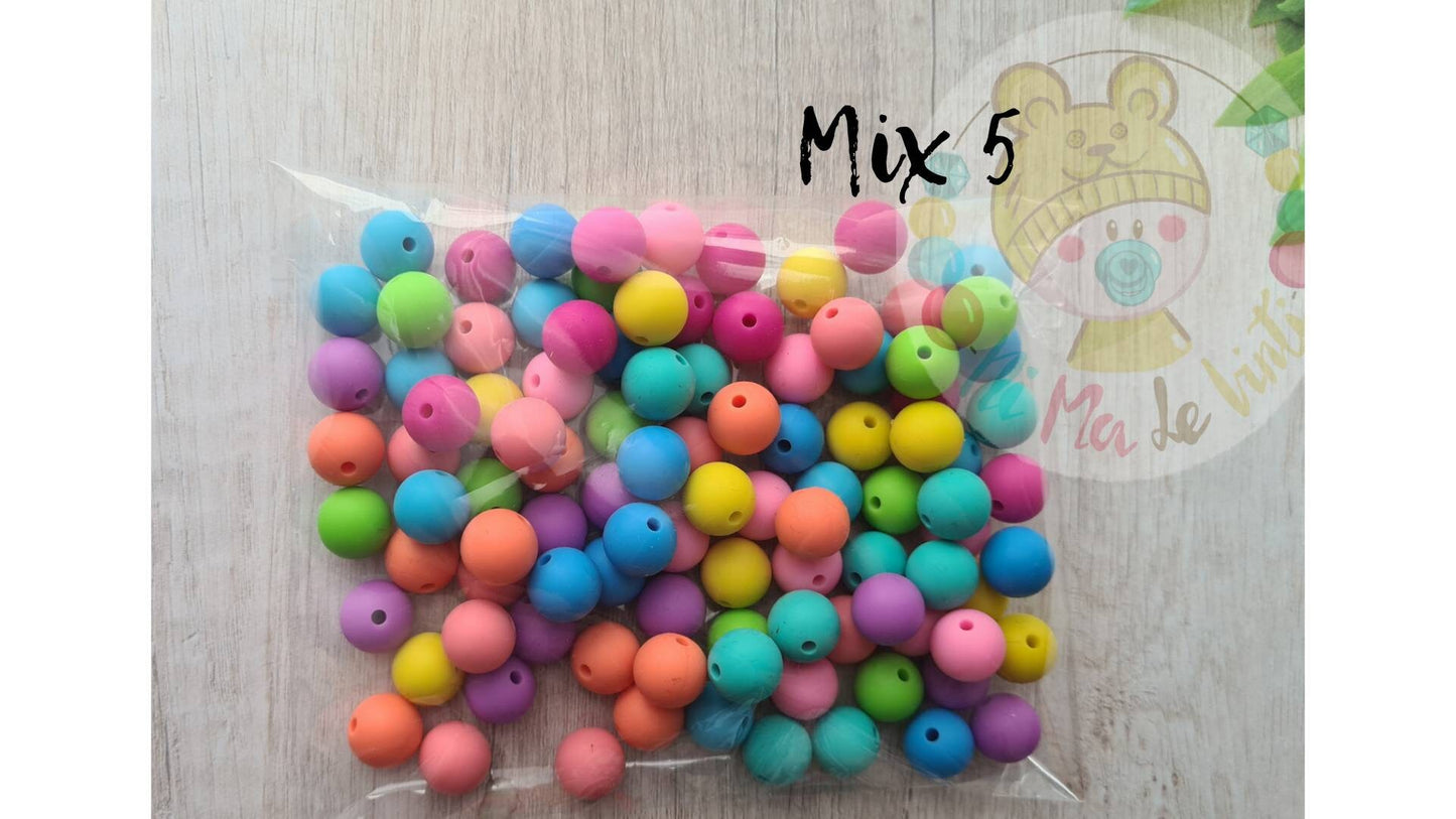 9mm Round silicone beads / 50 PCS Set / Round Silicone Beads/ BPA free/ Silicone beads set/DIY Silicone Beads
