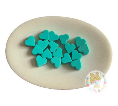 14mm silicone heart beads