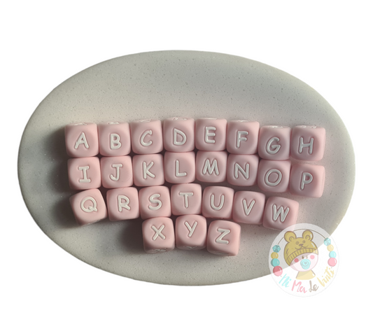 Alphabet Silicone Pink -12mm