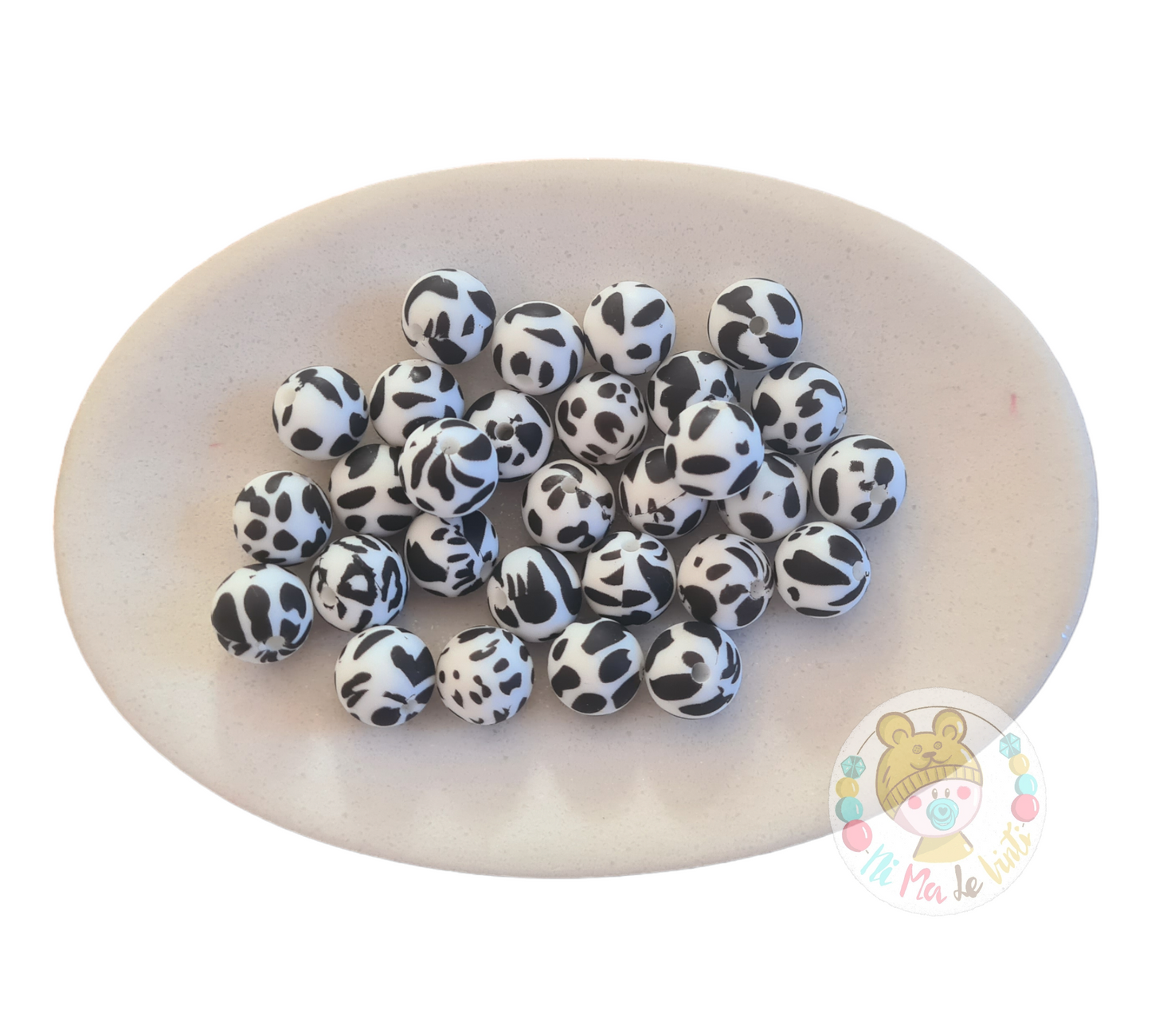 Print 12mm Silicone Beads