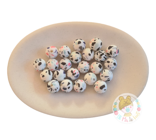Print 12mm Silicone Beads