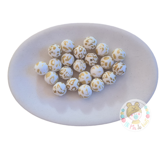 Print 12mm Silicone Beads